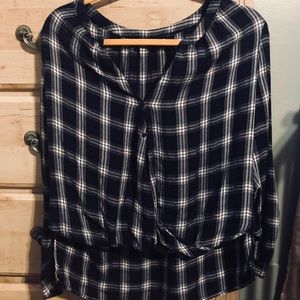 Blue and white flannel